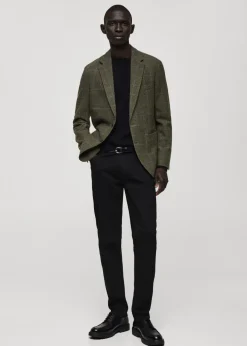 MANGO Marynarki|Marynarki*Marynarka slim fit z wełny w pepitkę
