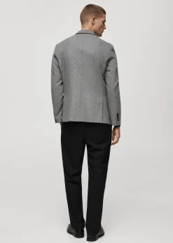 MANGO Marynarki|Marynarki*Marynarka slim fit z wełny w drobną pepitkę