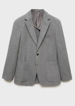 MANGO Marynarki|Marynarki*Marynarka slim fit z wełny w drobną pepitkę