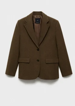 MANGO Kurtki|Marynarki*Marynarka wełniana z kieszeniami