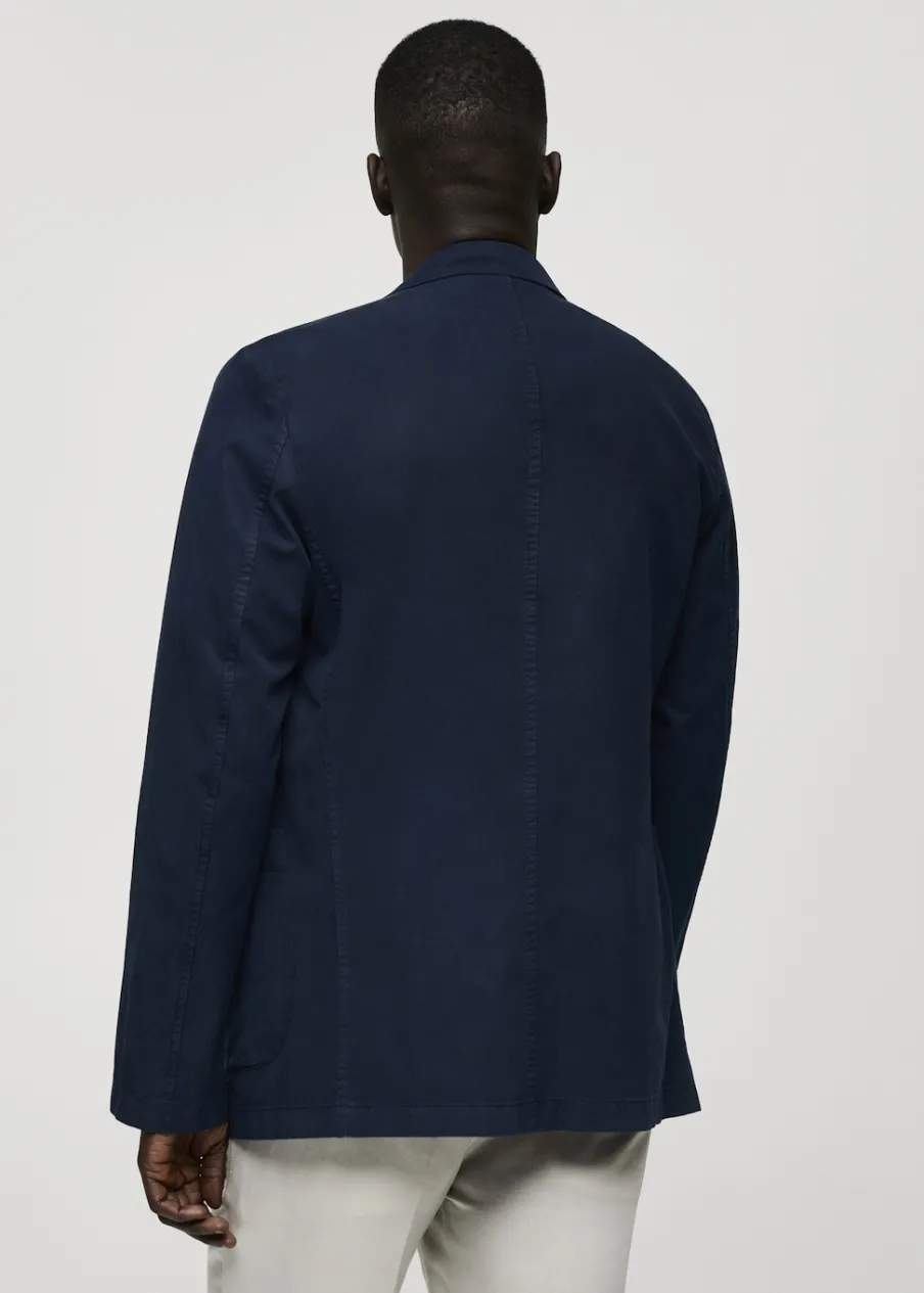 MANGO Marynarki*Marynarka z bawełny i lnu z efektem sprania