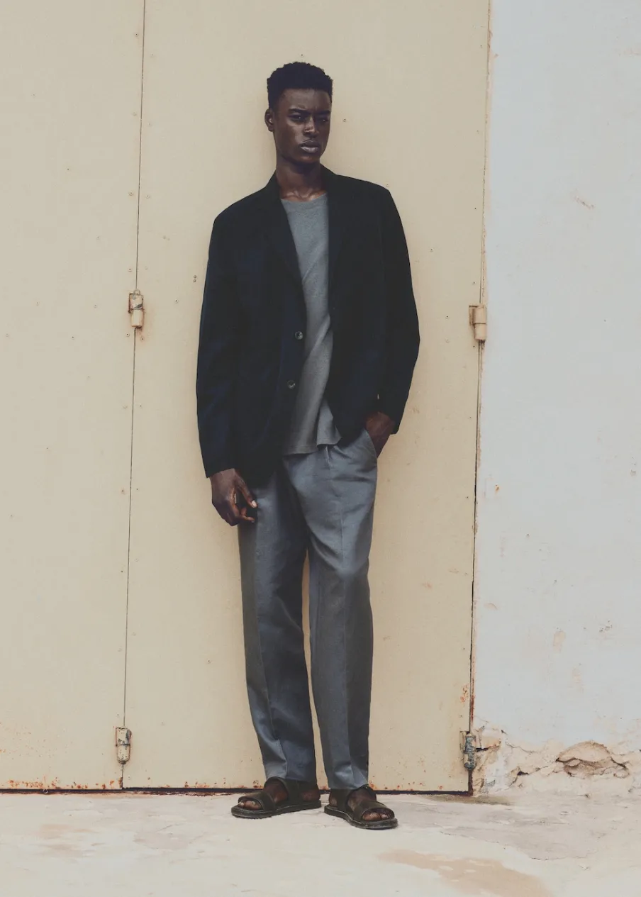 MANGO Marynarki*Marynarka z bawełny i lnu z efektem sprania