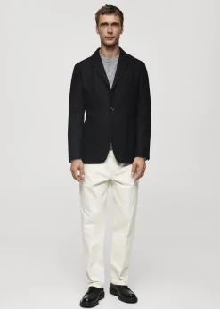 MANGO Marynarki*Marynarka z wełny z recyklingu slim fit