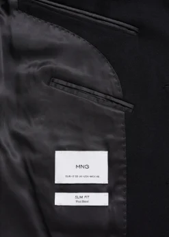 MANGO Marynarki*Marynarka z wełny z recyklingu slim fit