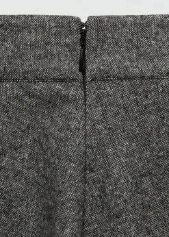 MANGO Spódnice*Melanżowa spódnica z zakładkami z wełny