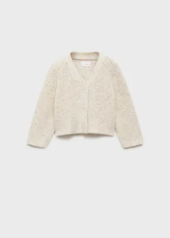 Dzieci MANGO Swetry I Kardigany*Melanżowy kardigan z dzianiny