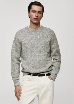 MANGO Kardigany I Swetry*Melanżowy sweter z wełny i bawełny