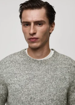 MANGO Kardigany I Swetry*Melanżowy sweter z wełny i bawełny