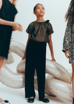 Dzieci MANGO Koszule I Bluzki*Metaliczna bluzka z kokardą