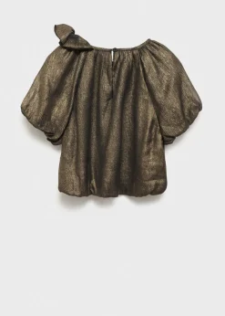 Dzieci MANGO Koszule I Bluzki*Metaliczna bluzka z kokardą