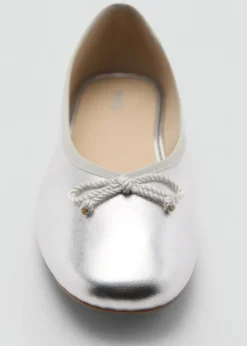 Dzieci MANGO Buty*Metaliczne baleriny