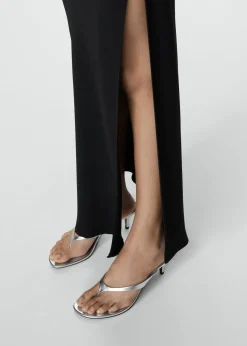 MANGO Buty*Metaliczne sandały na obcasie