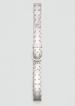 MANGO Paski*Metaliczny pasek ze skóry