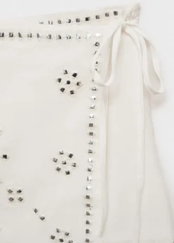 MANGO Spódnice*Mini spódniczka z dżetami i kokardą