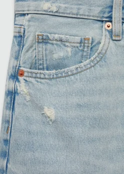 MANGO Spódnice*Minispódniczka dżinsowa z postrzępionym dołem