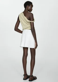 MANGO Spódnice*Minispódniczka dżinsowa z postrzępionym dołem