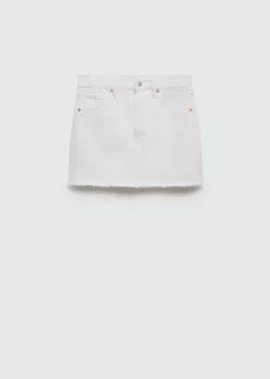 MANGO Spódnice*Minispódniczka dżinsowa z postrzępionym dołem
