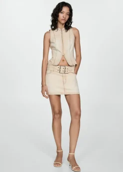 MANGO Spódnice*Minispódniczka dżinsowa z paskiem