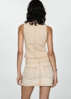 MANGO Spódnice*Minispódniczka dżinsowa z paskiem