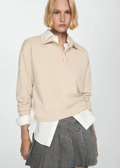 MANGO Spódnice*Minispódniczka dżinsowa z zakładkami