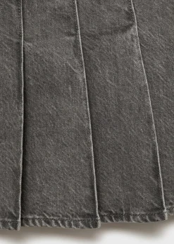 MANGO Spódnice*Minispódniczka dżinsowa z zakładkami