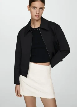 MANGO Spódnice*Minispódniczka o prostym kroju z teksturą