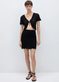 MANGO Spódnice*Minispódniczka z dzianiny