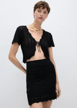 MANGO Spódnice*Minispódniczka z dzianiny