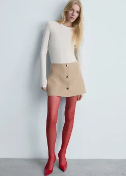 MANGO Spódnice*Minispódniczka z guzikami