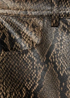 MANGO Spódnice*Minispódniczka z imitacji skóry ze zwierzęcym wzorem