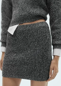 MANGO Spódnice*Minispódniczka z melanżowej dzianiny