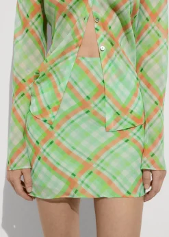 MANGO Spódnice*Minispódniczka z nadrukiem w kratę