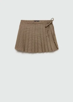 MANGO Spódnice*Minispódniczka z zakładkami w pepitkę