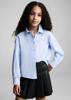 Dzieci MANGO Szorty I Spódnice*Minispódniczka z zakładkami z imitacji skóry