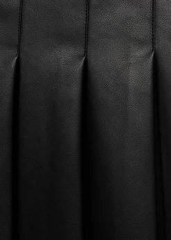 Dzieci MANGO Szorty I Spódnice*Minispódniczka z zakładkami z imitacji skóry