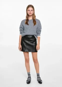 MANGO Spódnice*Minispódniczka ze sztucznej skóry
