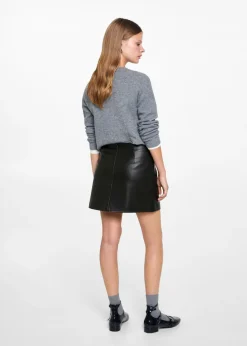 MANGO Spódnice*Minispódniczka ze sztucznej skóry