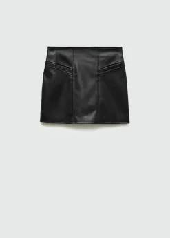 MANGO Spódnice*Minispódniczka ze sztucznej skóry