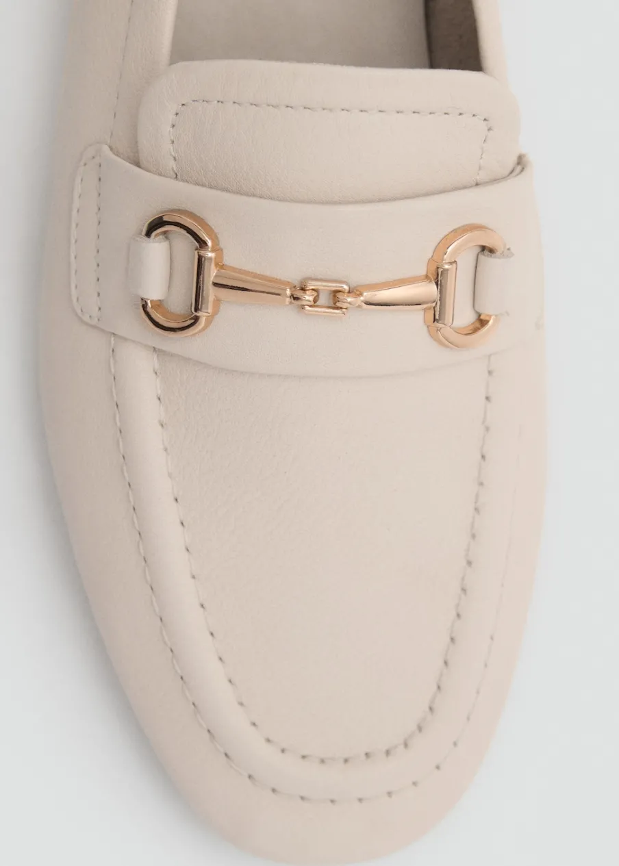 MANGO Buty|Akcesoria Skórzane*Mokasyny skórzane z klamrą