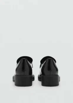 MANGO Buty*Mokasyny skórzane z metalowym elementem