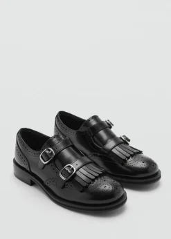 MANGO Buty|Akcesoria Skórzane*Mokasyny skórzane z metalowym elementem