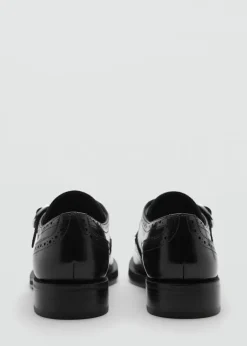 MANGO Buty|Akcesoria Skórzane*Mokasyny skórzane z metalowym elementem