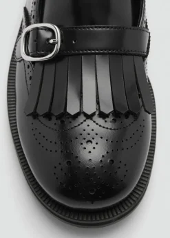 MANGO Buty|Akcesoria Skórzane*Mokasyny skórzane z metalowym elementem