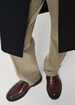 MANGO Skóra|Buty*Mokasyny skórzane z paskiem