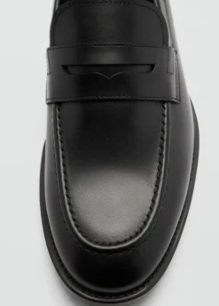 MANGO Skóra|Buty*Mokasyny z ozdobną nakładką ze skóry antic