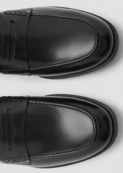 MANGO Buty*Mokasyny ze skóry nappa z poprzecznym paskiem