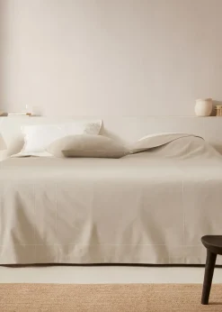 MANGO Narzuty*Narzuta z bawełny haftowana w linie