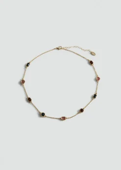 MANGO Biżuteria*Naszyjnik łańcuszek z różnymi ozdobami