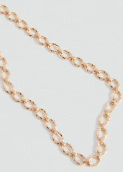 MANGO Biżuteria*Naszyjnik łańcuszek ze splotem kłosowym