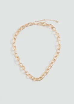 MANGO Biżuteria*Naszyjnik łańcuszek ze splotem kłosowym